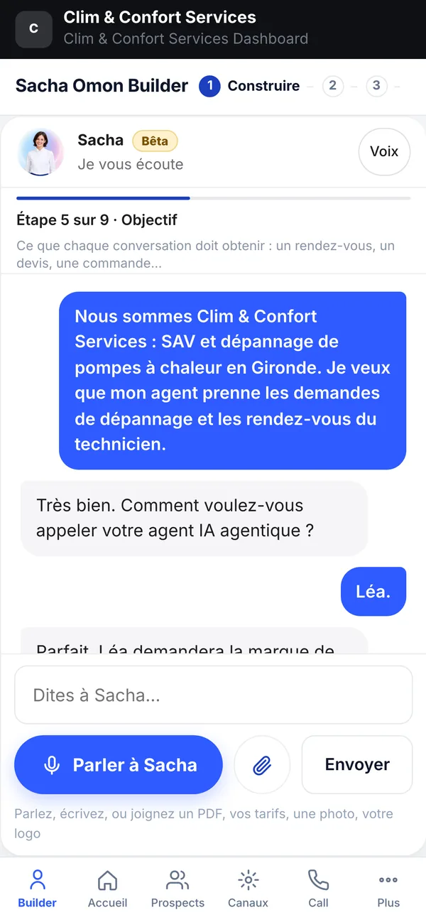 Une page avec le schéma d'une pompe à chaleur, sur téléphone