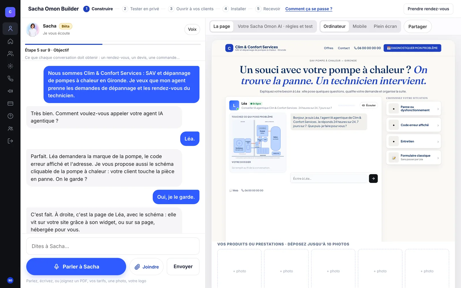 Une page avec le schéma d'une pompe à chaleur, sur ordinateur